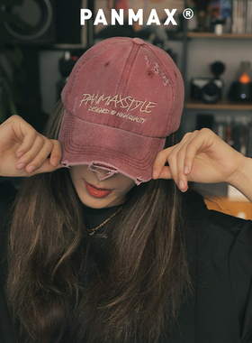 PANMAX大码男装潮牌新款潮酷休闲显瘦男女同款logo印花鸭舌棒球帽