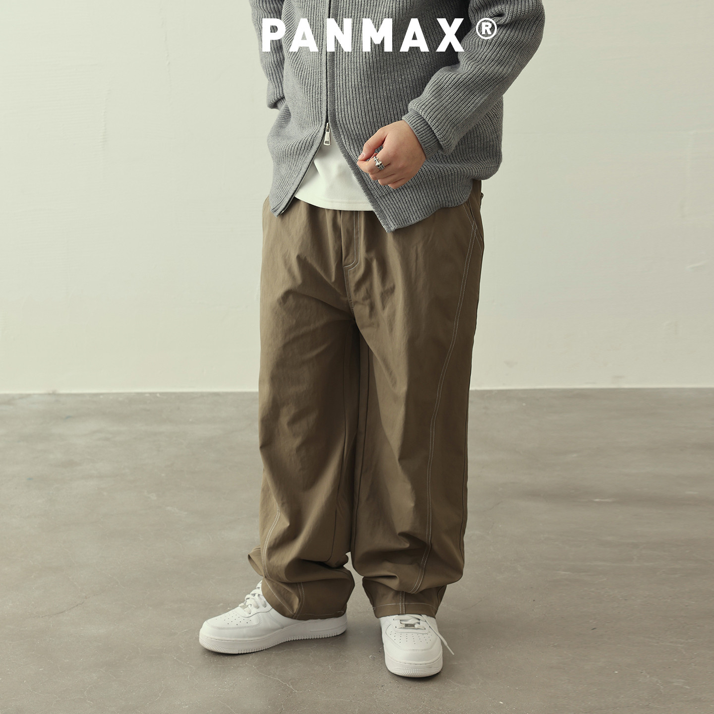 PANMAX潮牌大码男装休闲裤秋冬直筒运动裤轻运动拼线设计宽松长裤,男装,休闲裤,淘宝优惠券,粉丝福利购,淘宝优惠卷