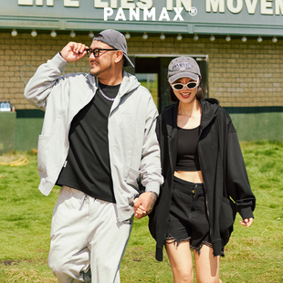 卫衣美式 PANMAX潮牌大码 连帽开衫 秋冬新款 休闲重磅棉质感 男装