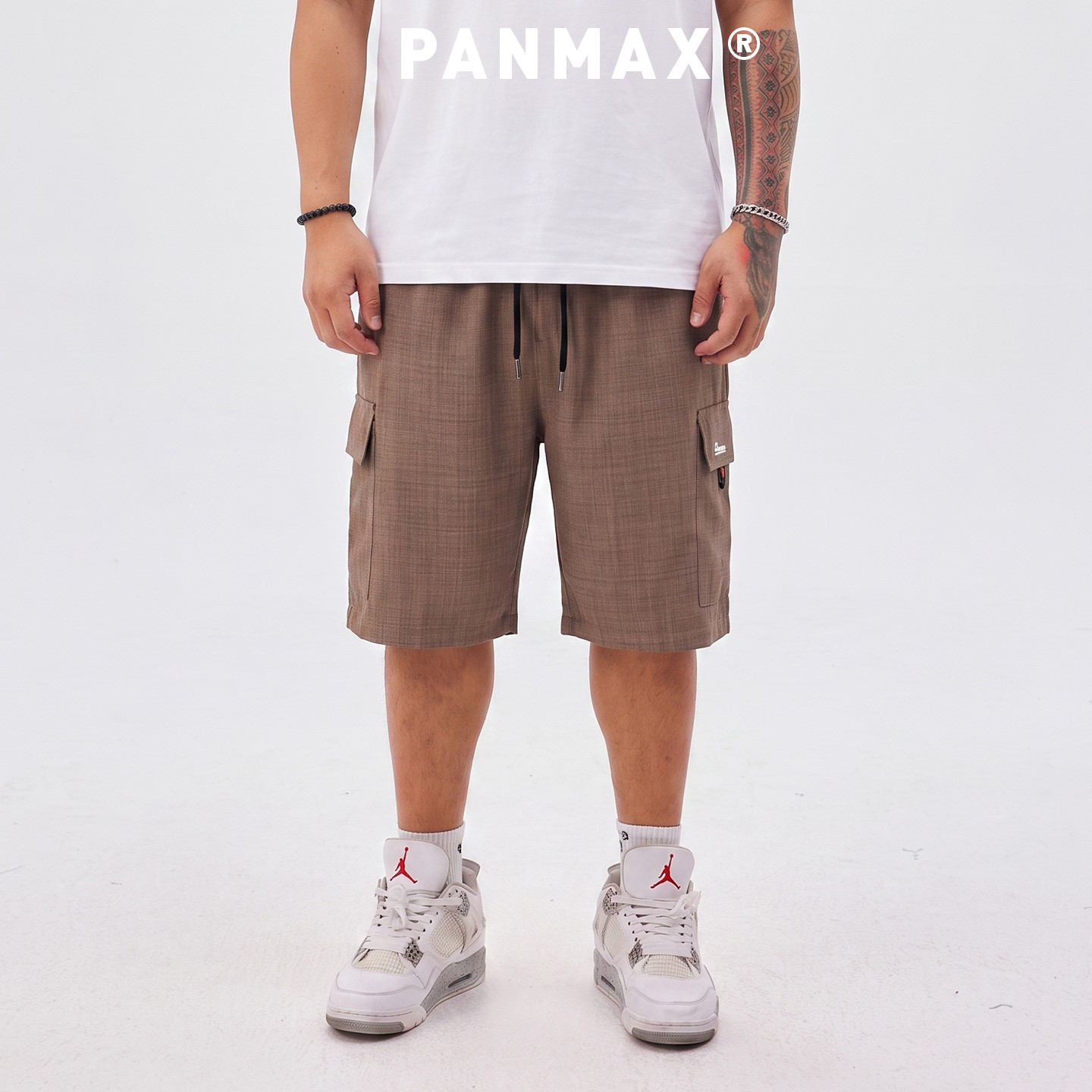 PANMAX大码休闲宽松夏季透气户外舒适时尚工装机能风透气短裤运动