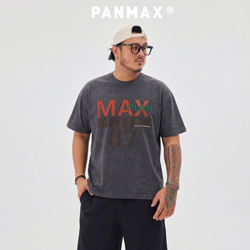 做旧水洗宽松T恤PANMAX大码