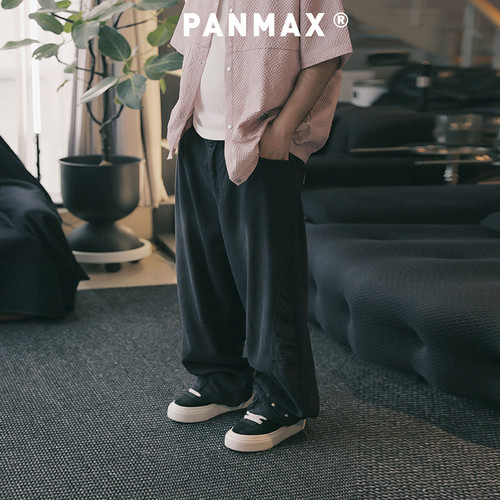 新款阔腿牛仔裤PANMAX大码男夏
