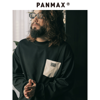 口袋圆领卫衣PANMAX大码男士夏季