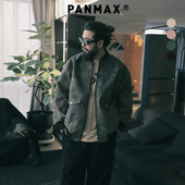 美式 PANMAX潮牌大码 新款 夏季 复古高街机车pu夹克皮衣外套 男装