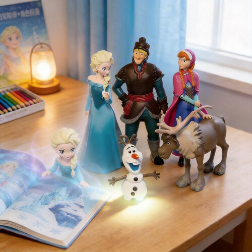 冰雪奇缘Q版人偶手办爱莎安娜公主公仔玩具二次元动漫玩偶