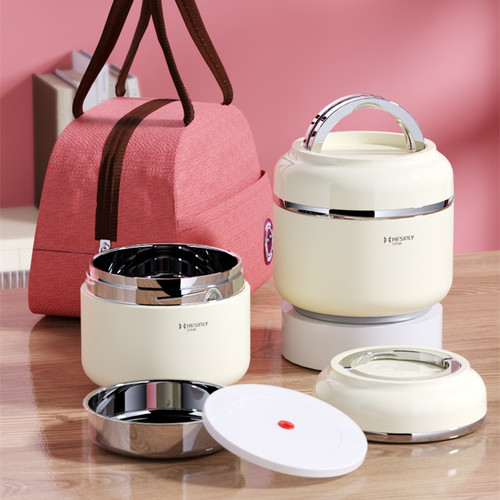 304不锈钢保温饭盒圆形饭缸