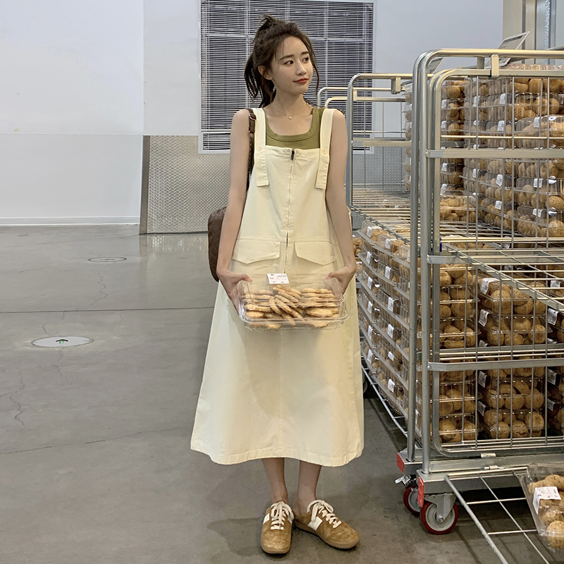 2023新款重工学院风背带裙AD281-P110K168，女装连衣裙，浙宝107