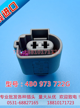 大众帕萨特速腾朗逸奥迪Q5 4B0 973 722G喷水电机插头2P