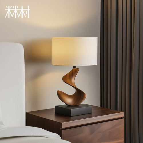 民宿原木设计感卧室装饰灯具寂风