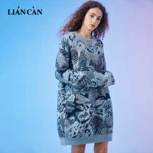 显瘦减龄提花毛织连衣裙 温柔风休闲修身 裂帛秋季 新商场同款