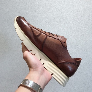 日系百搭男士 男 休闲德训鞋 厚底男鞋 2025夏季 透气小皮鞋 复古板鞋