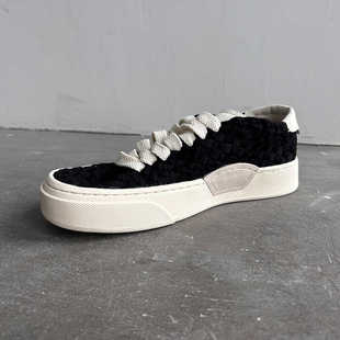 编制运动单鞋 透气柔软黑色休闲鞋 帆布鞋 简约男女平底薄款 舒适板鞋