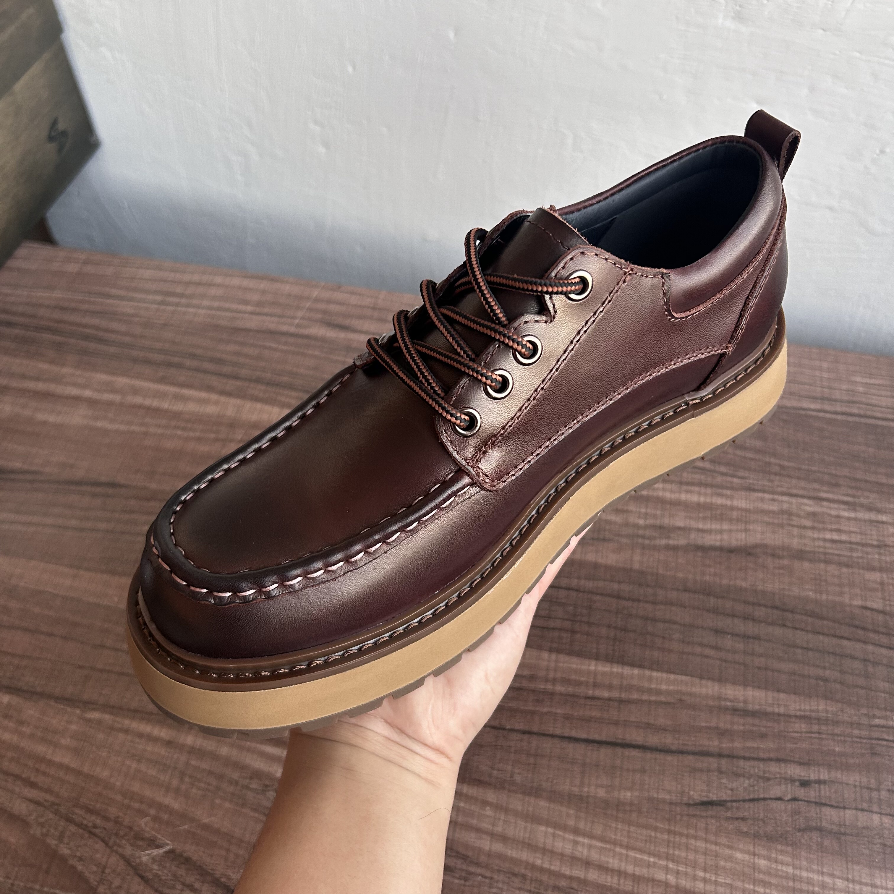 日系厚底商务休闲皮鞋男英伦风小众增高小皮鞋时尚百搭真皮德比鞋,流行男鞋,休闲皮鞋,淘宝优惠券,粉丝福利购,淘宝优惠卷