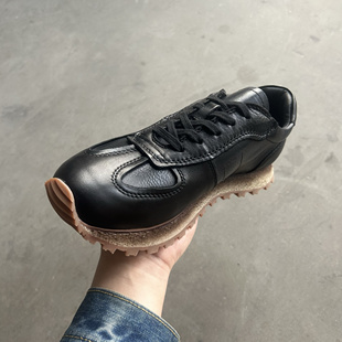 男士 真皮板鞋 轻便百搭透气复古阿甘鞋 德训鞋 潮 春季 休闲运动鞋 新款