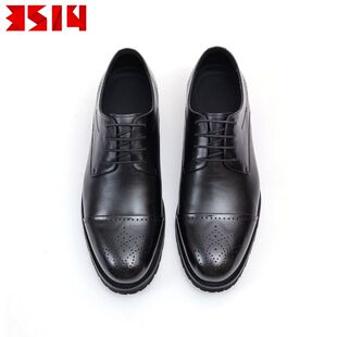 际华3514神行太保新款德比镂空三接头商务头层小牛皮舒适透气104