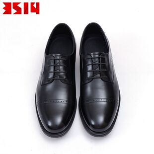 际华3514神行太保新男士鞋德比商务鞋三接头百搭头层小牛皮鞋101