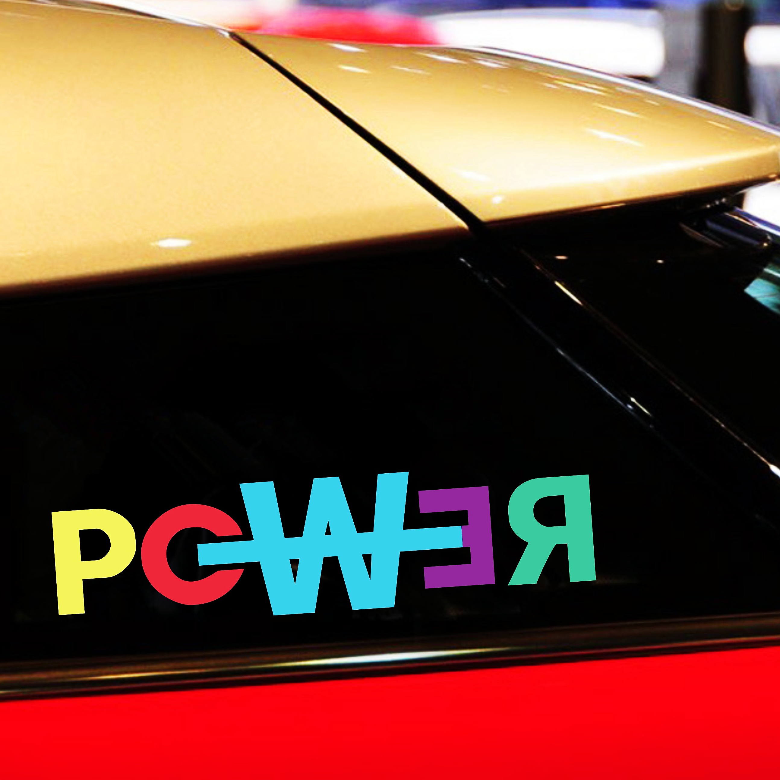 明星周边GD权志龙新专辑POWER个性创意汽车贴纸行李箱防水反光贴