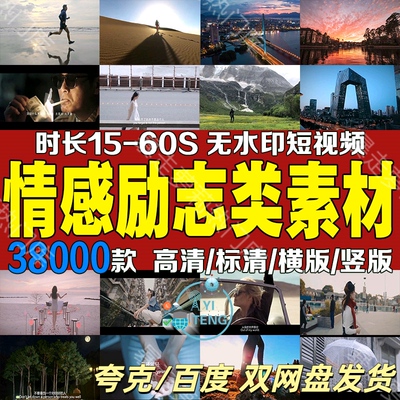 励志解压正能量短视频人物情感高清抖音快手自媒体剪辑热门素材