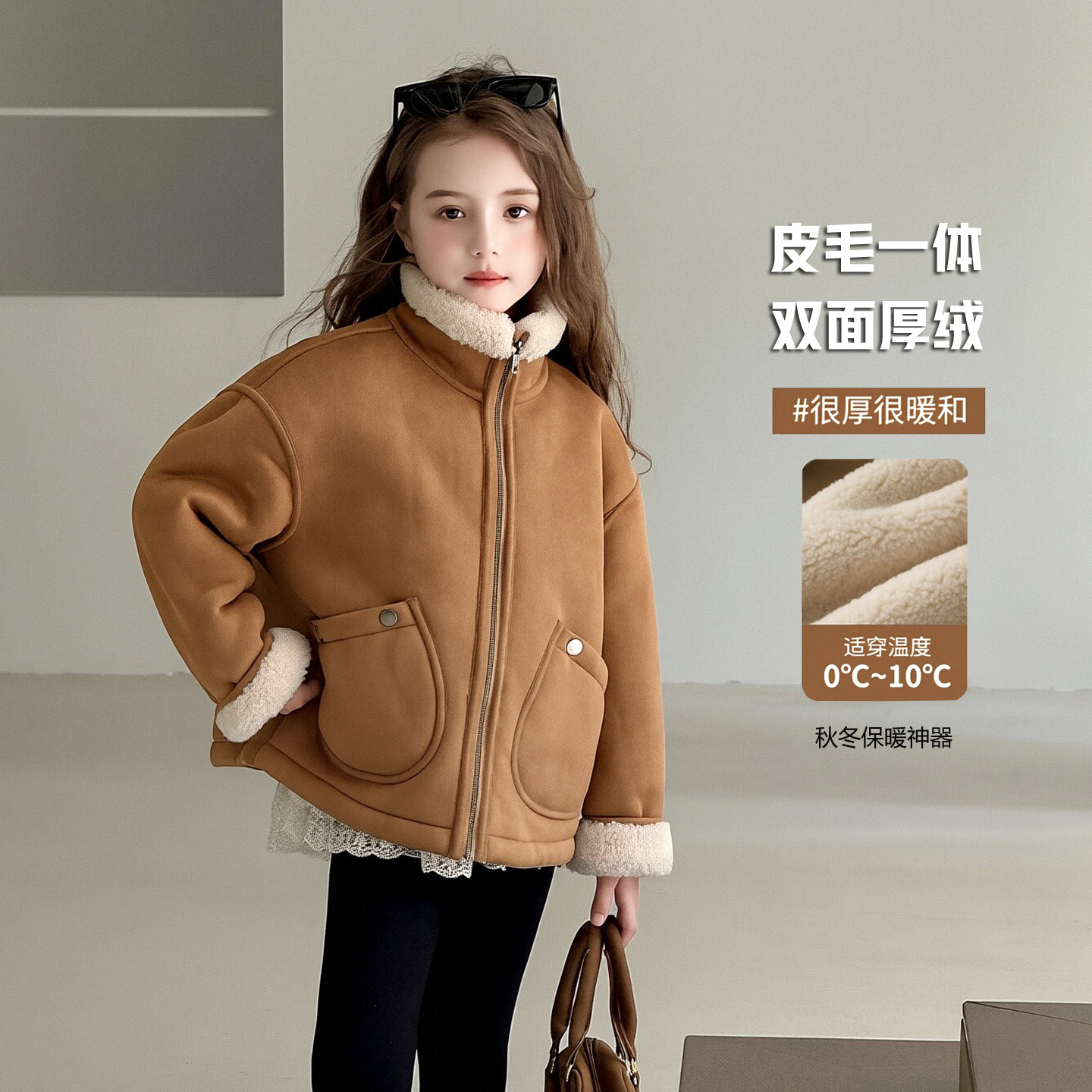 女童秋冬款外套2025新款