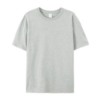Summer pure cotton solid color round-neck short-sleeved T-shirt, all-cotton base layer, large-sized white half-sleeved shirt for men and women, loose inner layer thumbnail 5