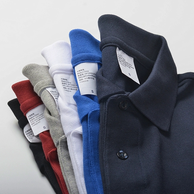 【小白家】日系纯色短袖polo衫男女夏翻领t恤大码保罗衫学生宽松