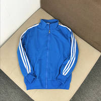 【 Xiaobai's Home 】 Spring and Autumn Japanese-style artistic long-sleeved three-bar coat, zipper sweatshirt, couple sporty BF style thumbnail 7