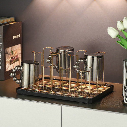 台球桌包厢多人杯架酒店前台水杯架可放多个杯子KTV餐厅桌面杯架