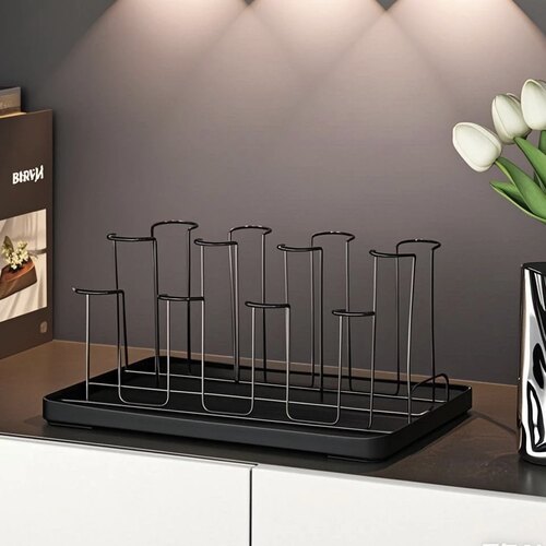 酒吧前台杯架台球厅玻璃杯置物架客厅水杯收纳架KTV倒挂杯架托盘