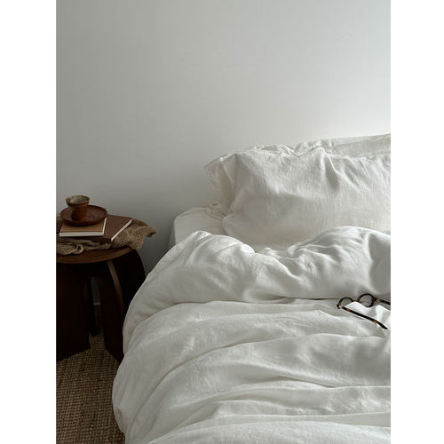 5号艾里温/the Whites莱赛尔天丝砂洗慵懒高级感床单四件套床笠