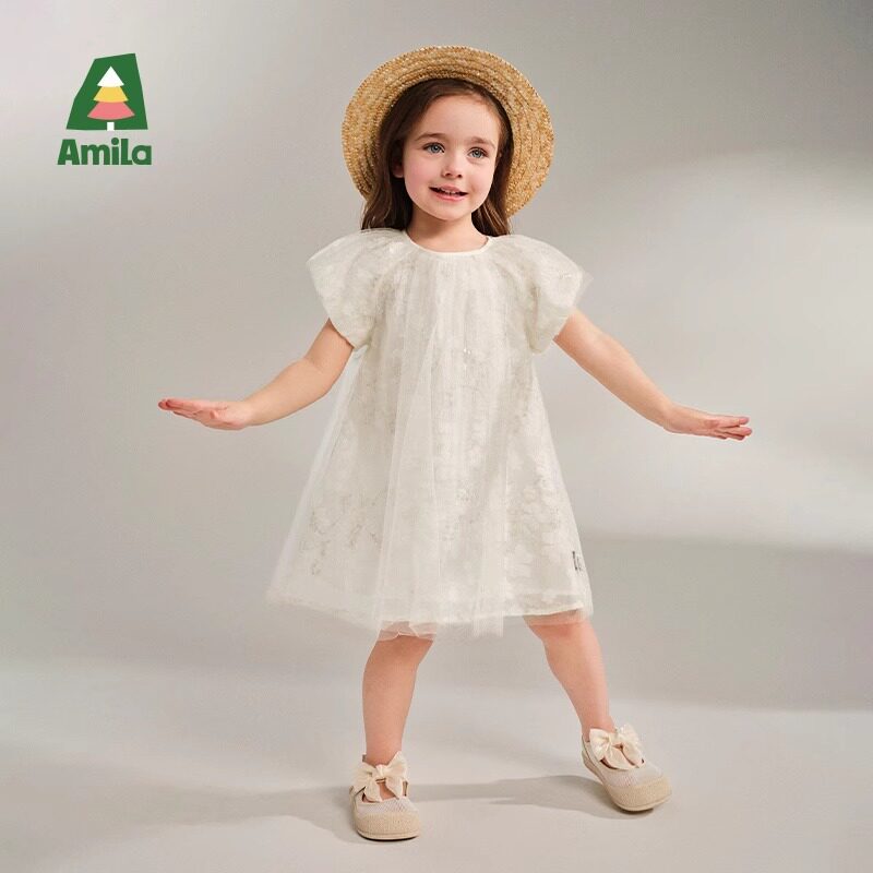Amila女童夏季甜美连衣裙