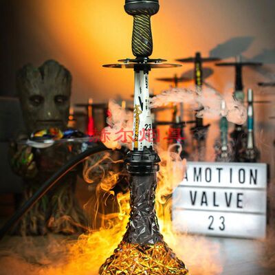 热销阿拉伯水烟 大烟雾单管Amotion valve 大号高端会所水烟壶