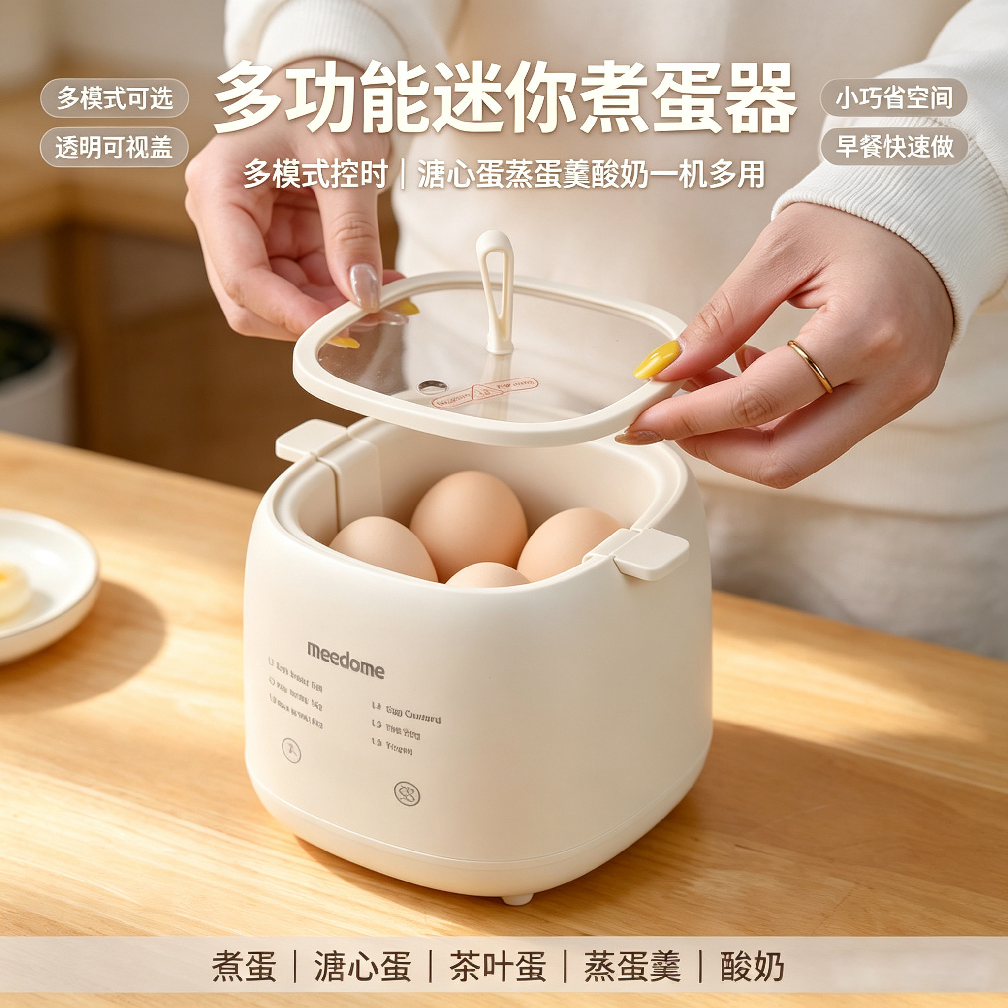 110V煮蛋器全自动小型家用蒸蛋神器早餐酸奶机出口美国日本加拿大