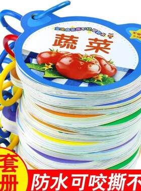 九十个月宝宝早教书看图翻翻书加厚汉字防水卡片立体开发绘本精
