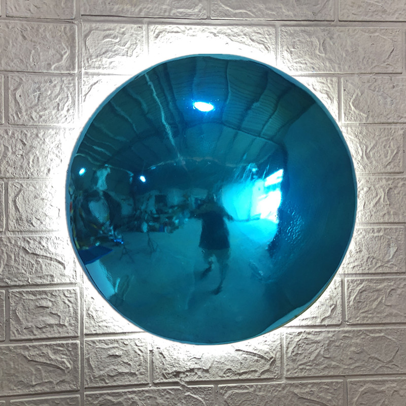 中古网红酒吧客厅玄关进门入户走廊轻奢装饰壁挂壁灯圆形挂画壁画图片