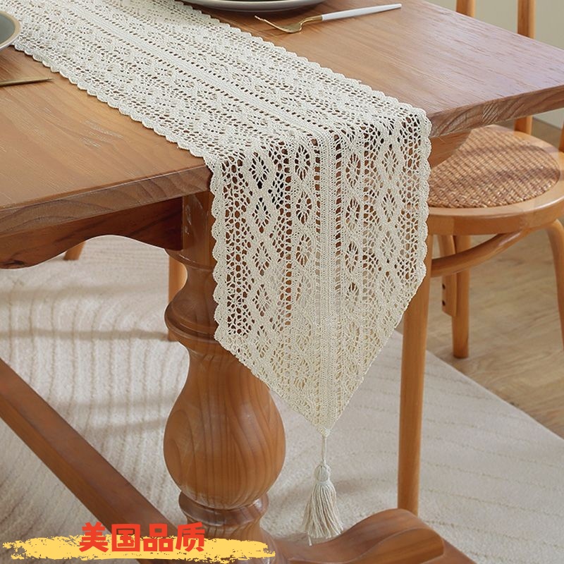 美国进口轻奢高端现代美式桌旗布