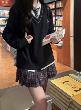 星星抱月球JK制服格裙日系成品布tr/咚咚/学院风半身百褶短裙女