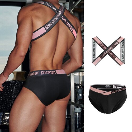 PUMP男士肩带内裤套装