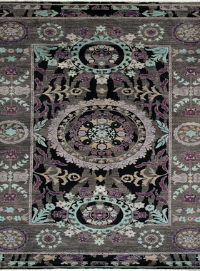 新品157*240CM巴基斯坦手工羊毛复古欧式地毯家用客厅卧室防滑毯