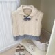 女童秋装 时髦洋气儿童针织马甲背心上衣花边毛衣 小香风2025新款