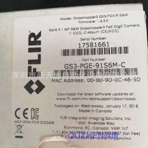 加拿大灰点GS3-PGE-91S6M-C现货 全新原装正品 议价为准