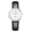 White dial black leather strap women's watch LS3851P-C