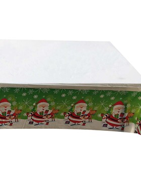 一次性塑料印花PE桌布餐布台布 生日圣诞节节日派对布置装饰 用品