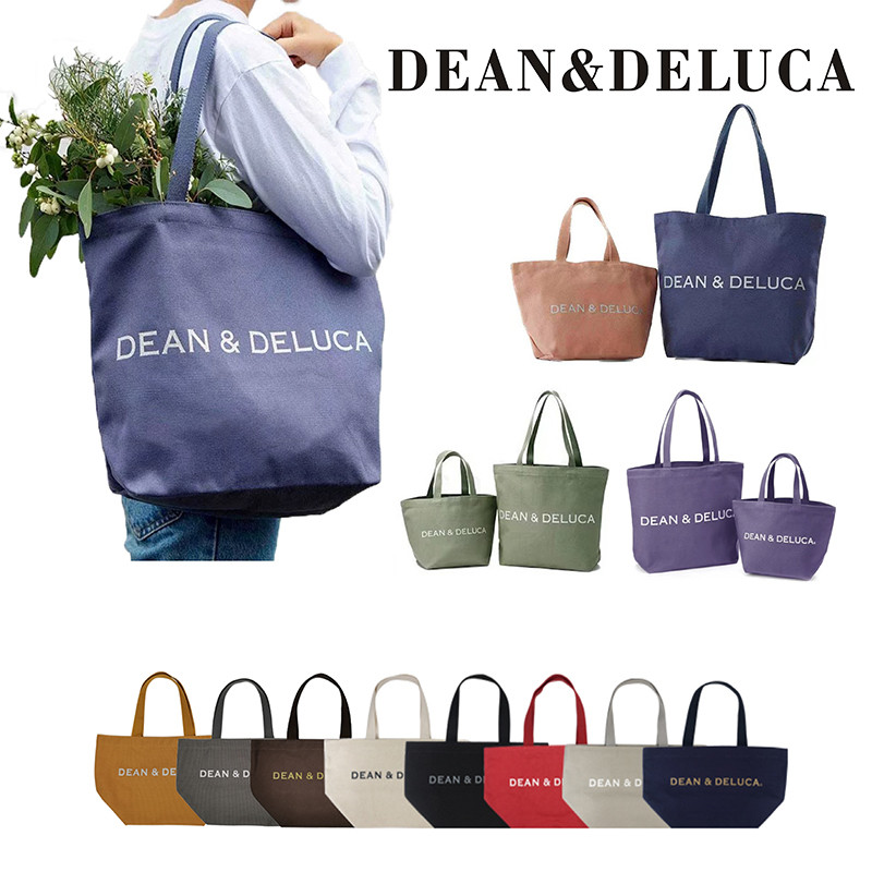 Популярная японская портативная холщовая сумка для покупок DEAN & DELUCA, защищающая окружающую среду, холщовая повседневная женская сумка через плечо Изображение 1