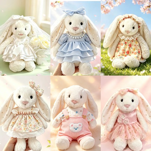 jellycat邦尼兔31cm衣服中号伽百利兔子玩偶娃衣裙子套装替换装