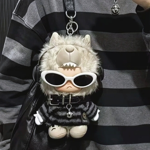 I'm Zsiga娃衣真诚搪胶毛绒挂件套装嘎子姐 15cm玩偶衣服背带裤