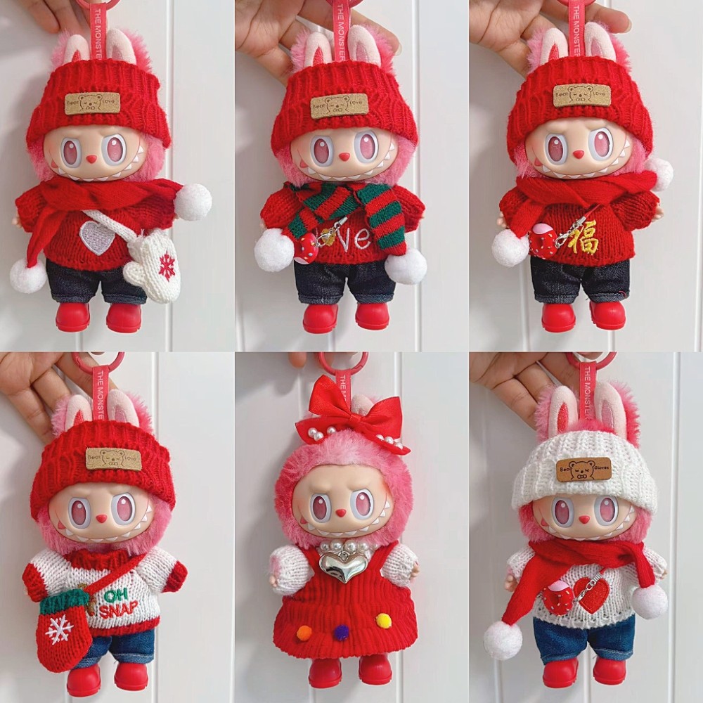 labubu一二三代娃衣拉布布前方高能3.0爱欢乐衣服新年红色毛衣装,模玩/动漫/周边/娃圈三坑/桌游,潮玩娃衣,淘宝优惠券,粉丝福利购,淘宝优惠卷