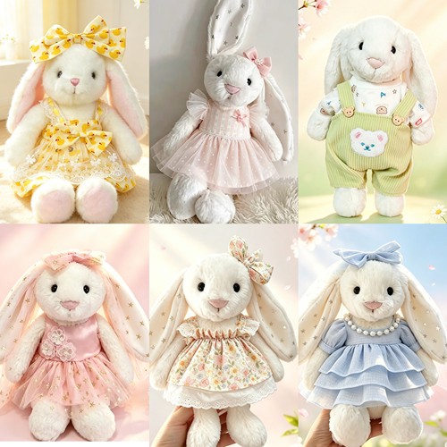 jellycat邦尼兔31cm衣服中号伽百利兔子玩偶娃衣裙子卫衣替换套装