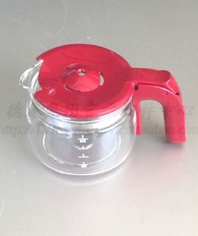 德龙滴漏咖啡机 ICM14011 红色咖啡壶 咖啡杯 红色 玻璃壶