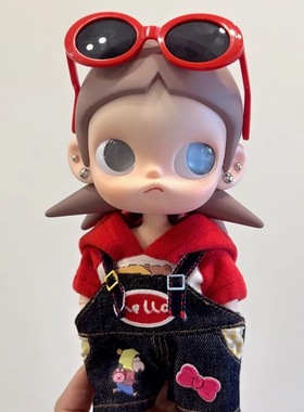 衣服背带裤嘎子姐红色卫衣眼镜zsiga娃衣红色套装换装玩偶发箍