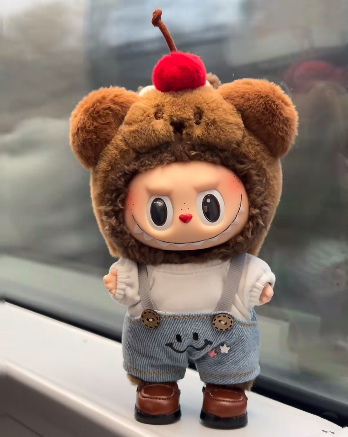 labubu娃衣发箍挂件迷你头箍毛绒玩偶装饰一代二代三代配件换装娃